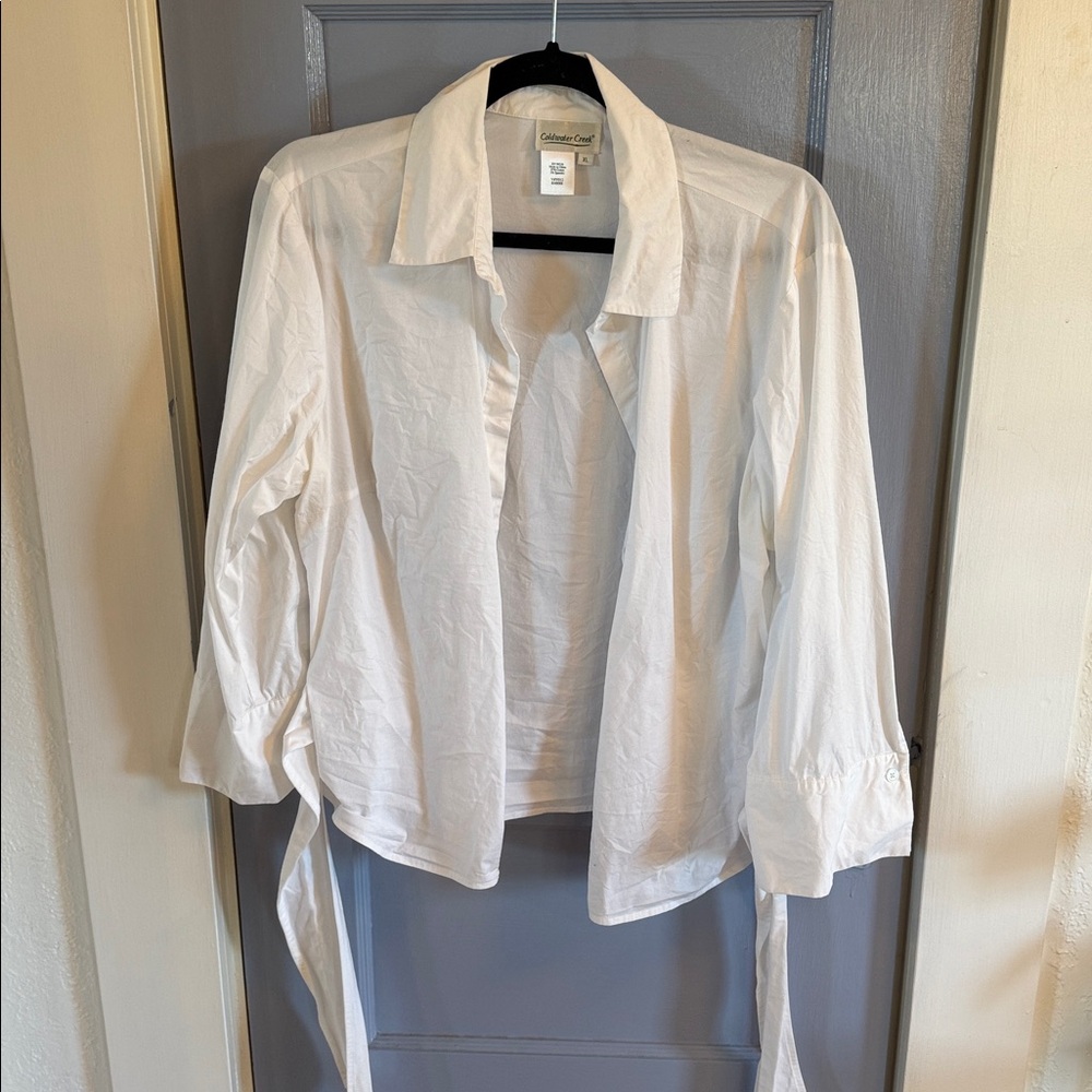 Coldwater Creek Classic White Blouse